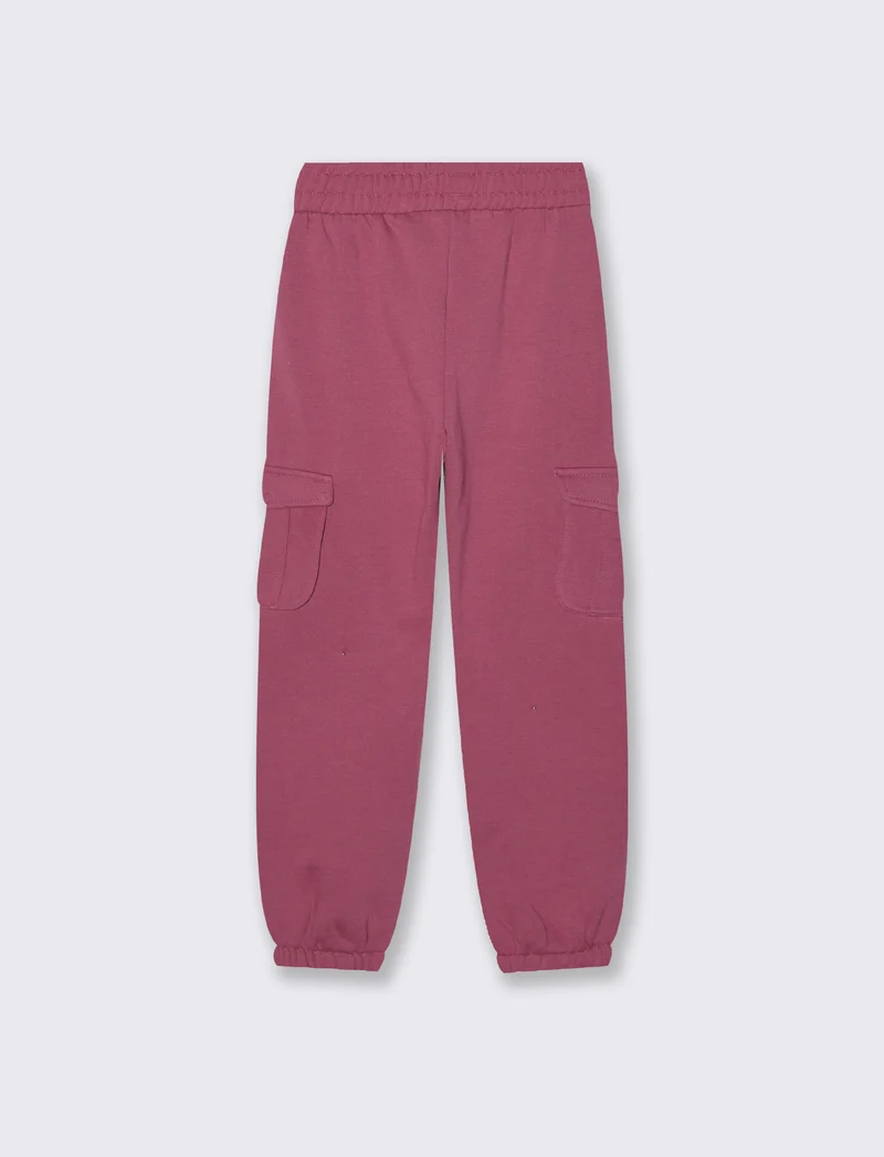 Jogger da bambina dalla vestibilità comoda con tasconi laterali - Viola malva