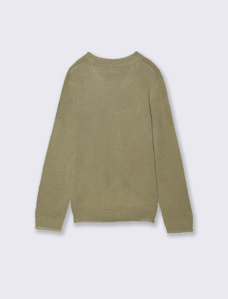 Maglione girocollo - Grigio mastice
