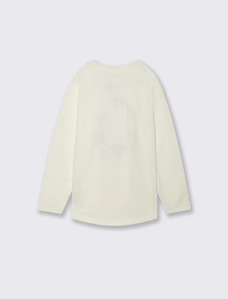 MAGLIA IN JERSEY - Bianco latte