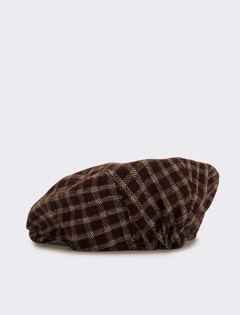 Cappello coppola vari pattern uomo - Bordeaux