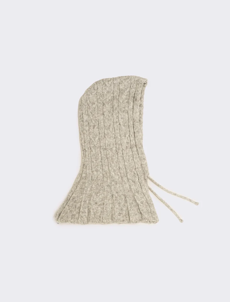 Cappello con collo modello balaclava - Grigio