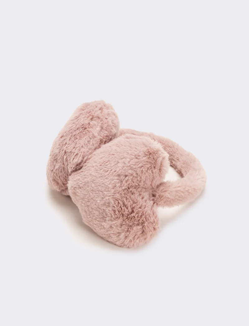 Copriorecchie bambina a cuore - Rosa