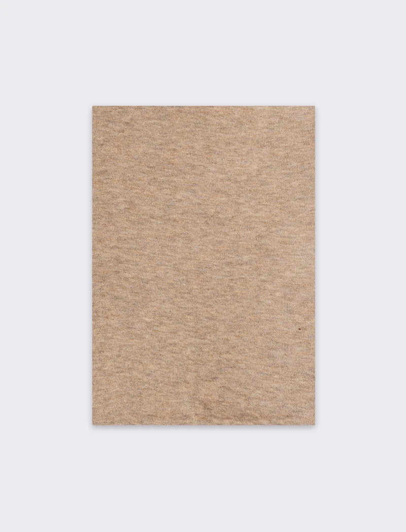 Sciarpa donna in maglia rasata - Beige