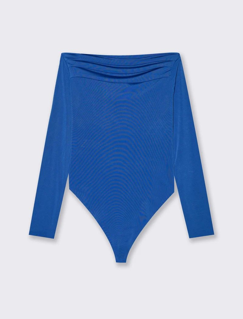 Body con scollo a barca - Bluette