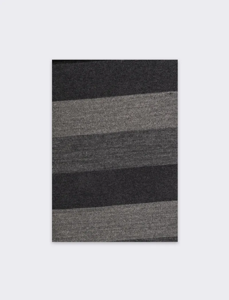 Sciarpa righe larghe uomo - Nero