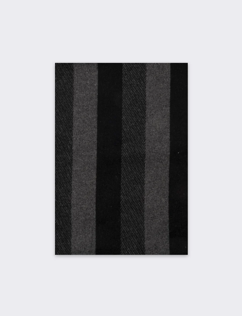 Sciarpa righe larghe verticali uomo - Nero