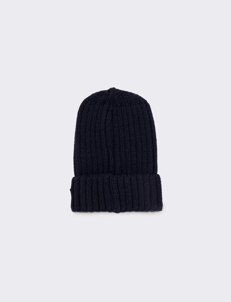 Cappello cuffia con borchiette - Blu