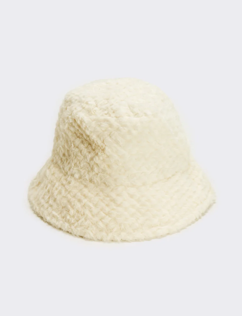 Cappello pescatore pelliccia - Bianco