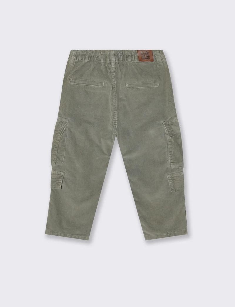 Pantaloni ampi in velluto - Grigio