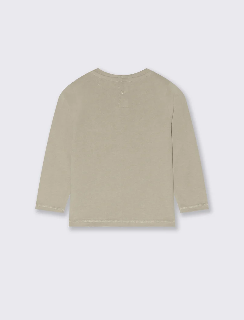 T shirt stampa skater - Beige