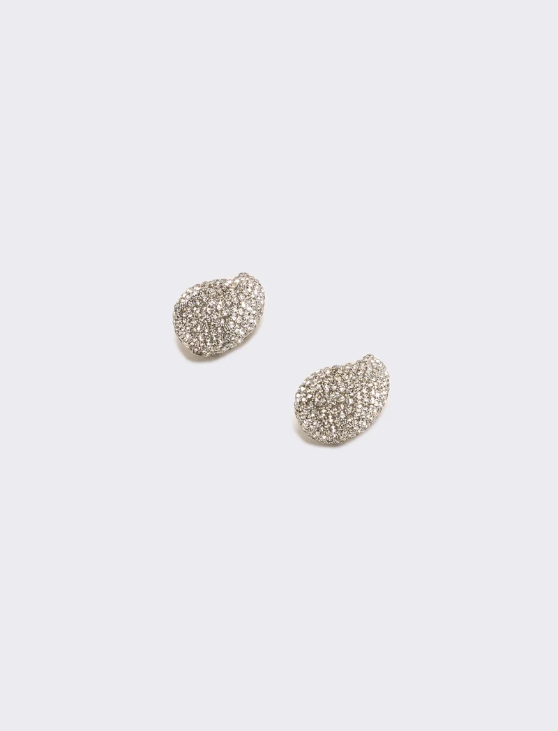 Orecchino goccia strass - Argento