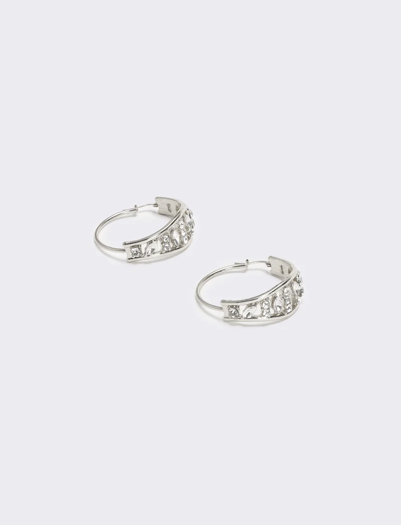 Cerchi con strass - Argento