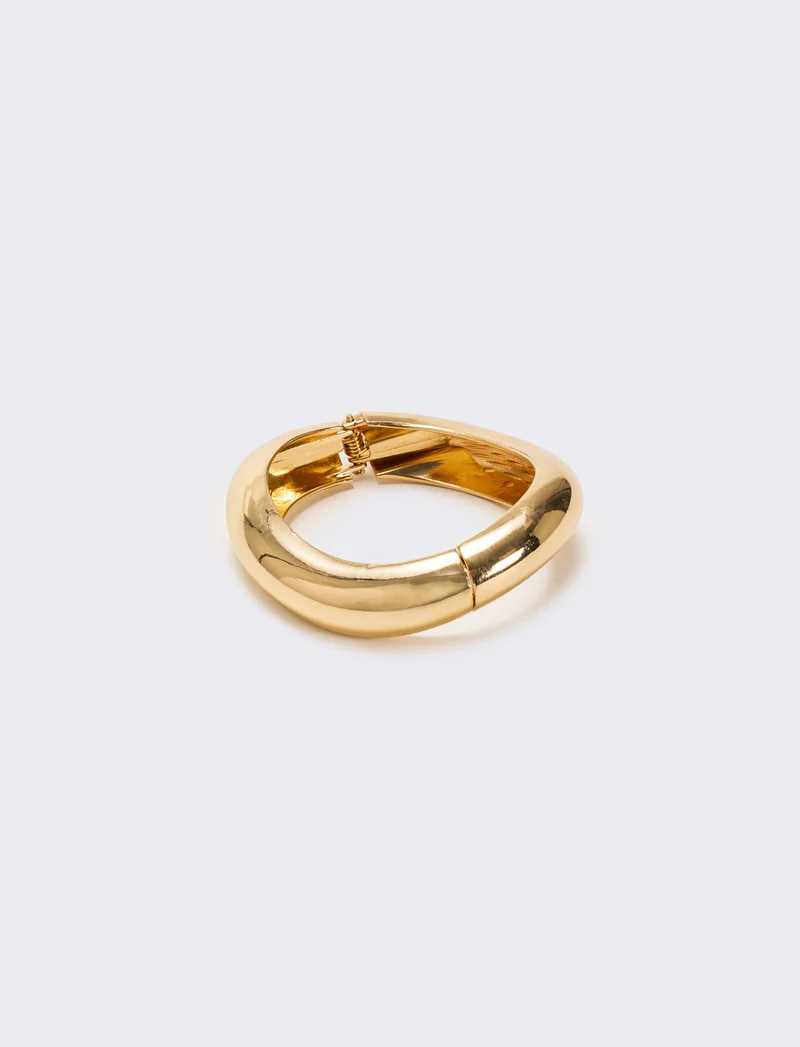 Bracciale rigido tubolare liscio - Oro