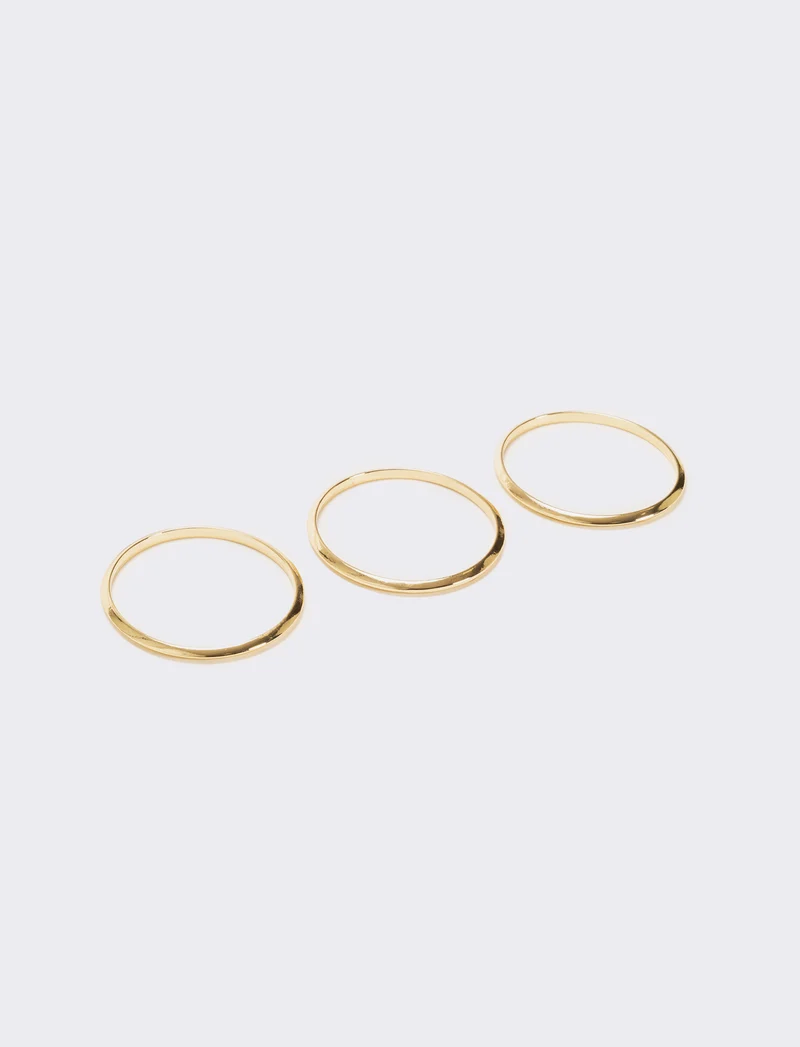Card 3 bracciali oro argento e rose gold - Oro
