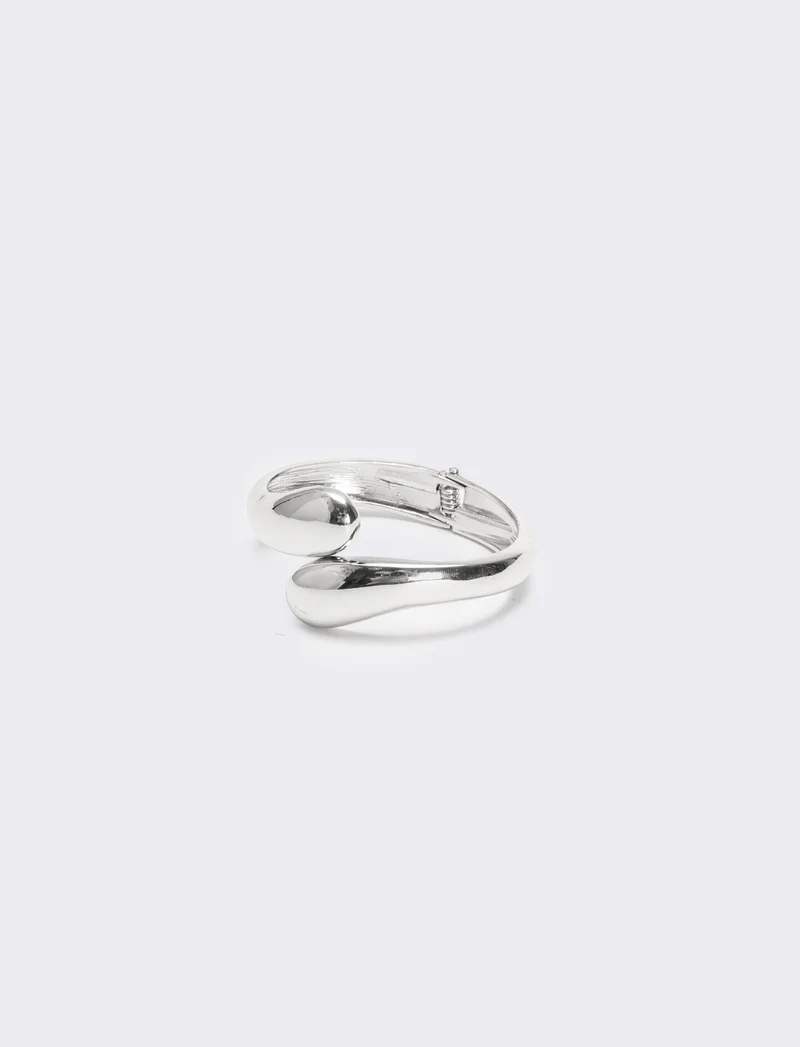 Bracciale rigido chiusura goccia - Argento