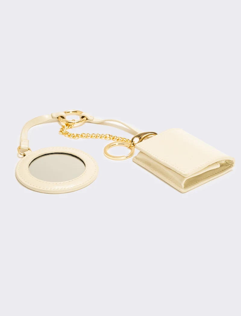 Portamonete + specchietto - Beige
