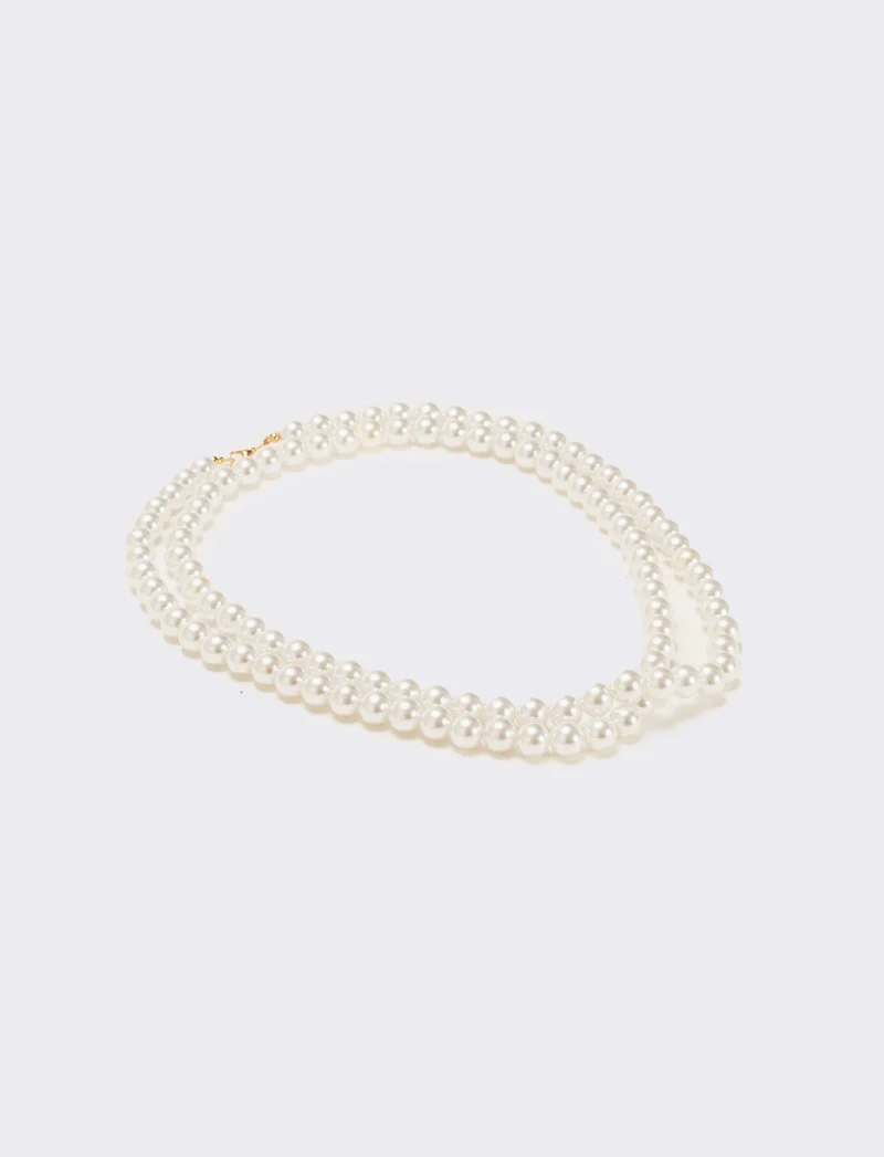 Collana charleston 12mm - Bianco natural