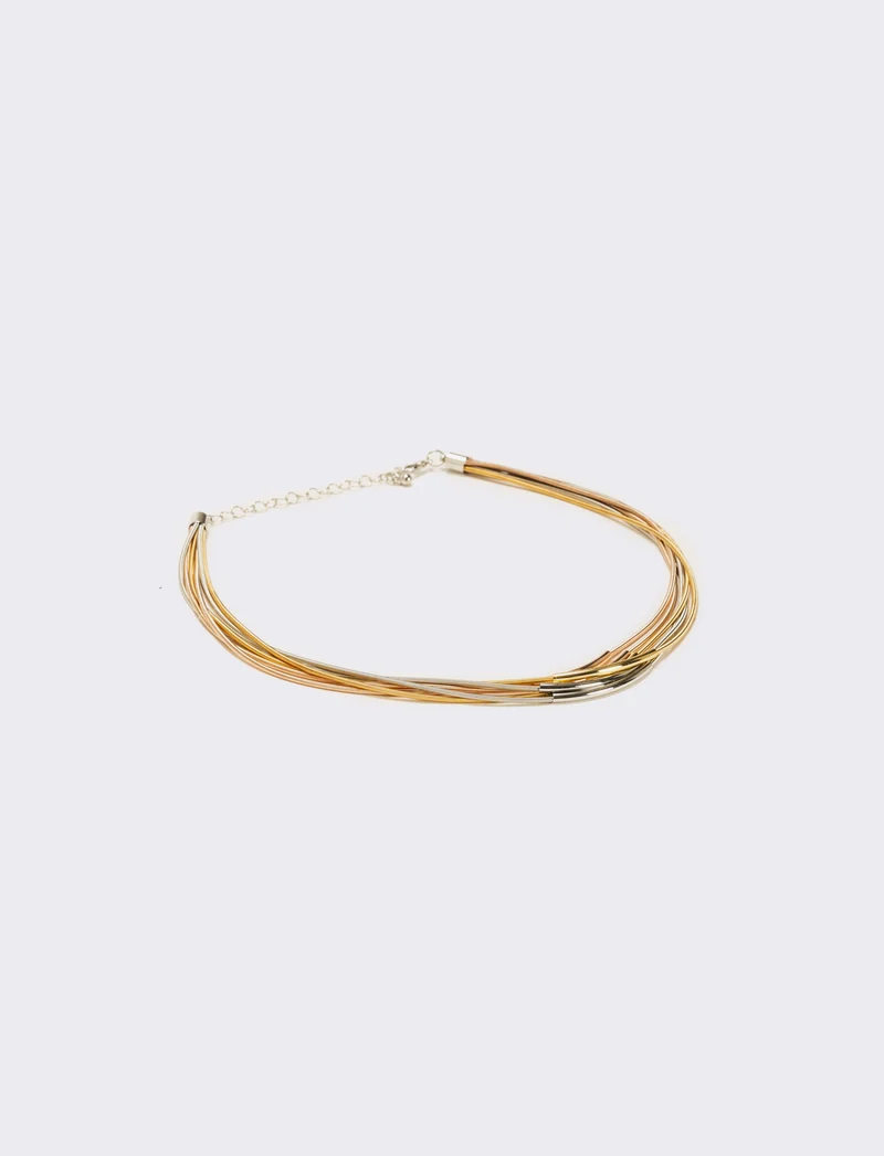 Collana 6 fili metallo - Multicolore