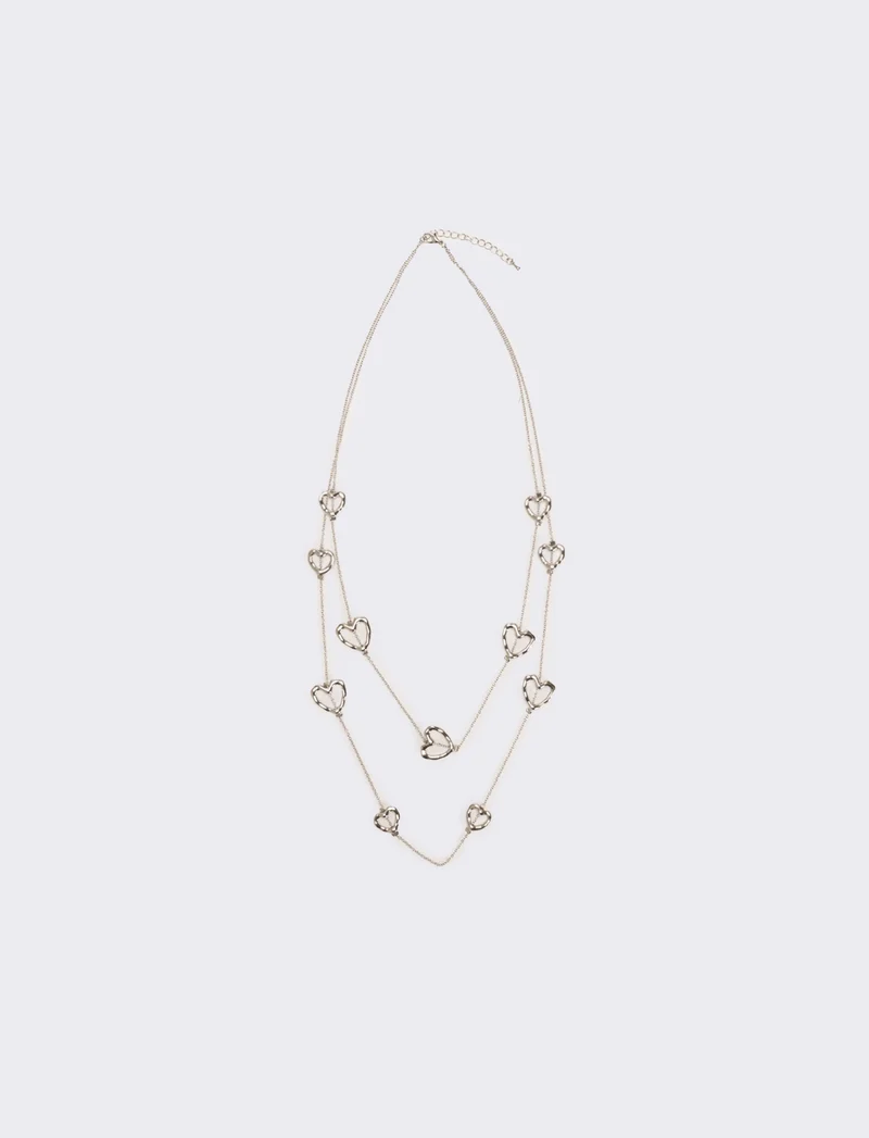 Collana con cuoricini e stelline per lei - Argento