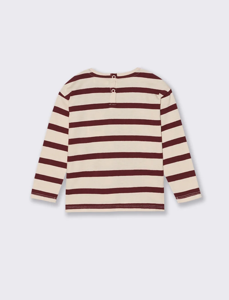 T shirt rigata con orsetto - Righe