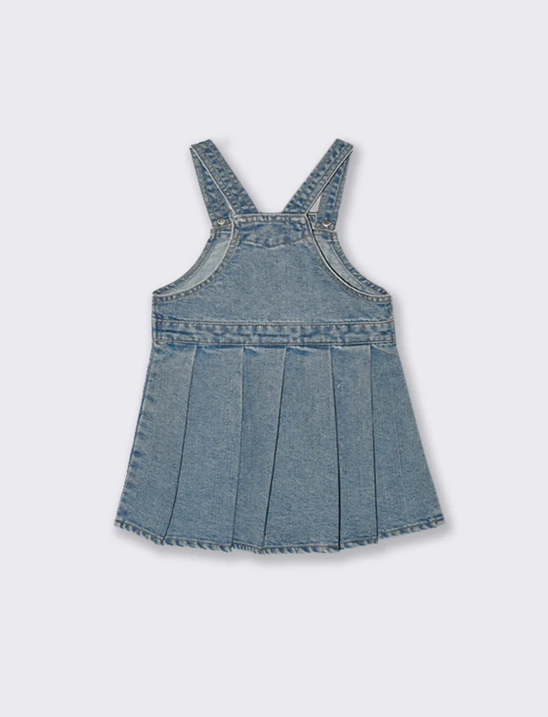 Salopette con gonna a pieghe - Denim