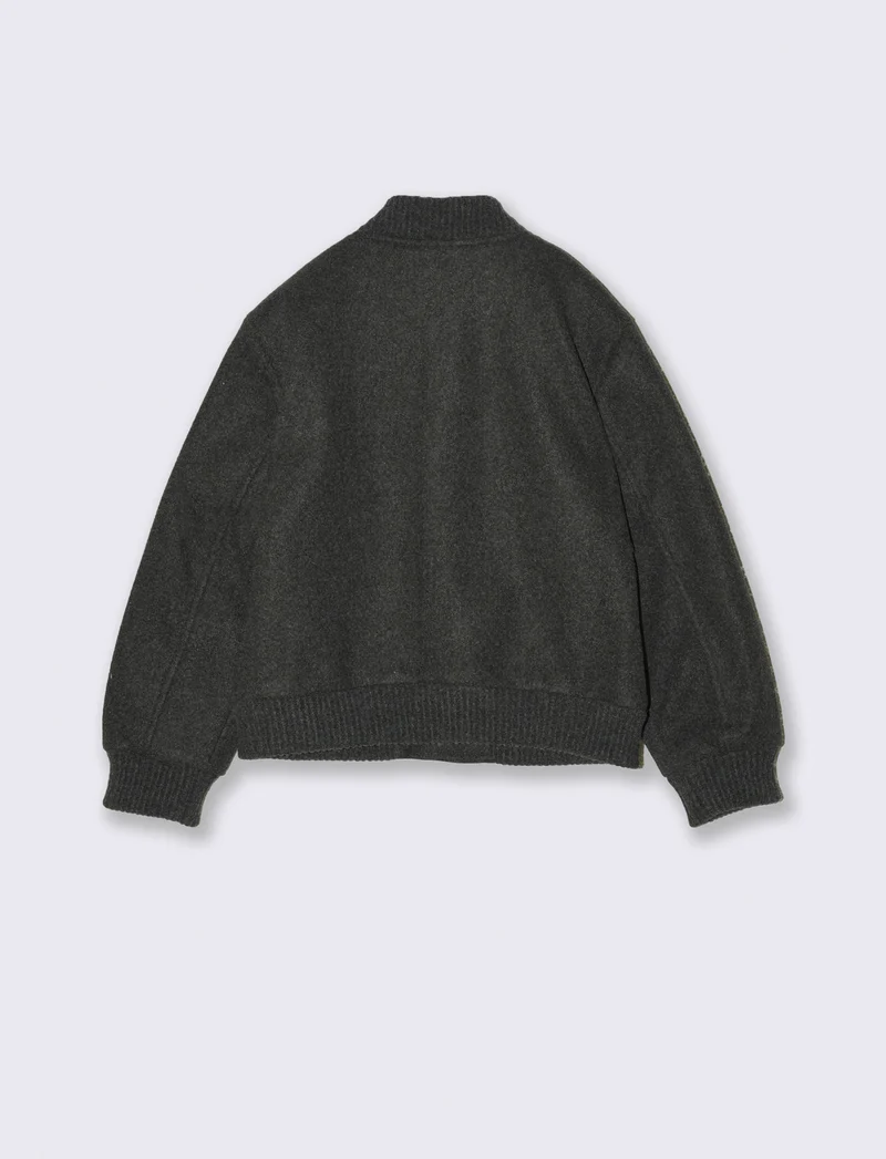 Giubbotto bomber in feltro - Grigio