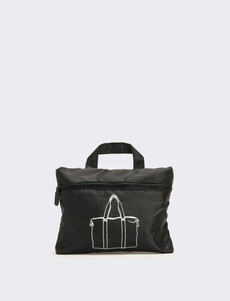 Borsone donna da viaggio in nylon - Nero