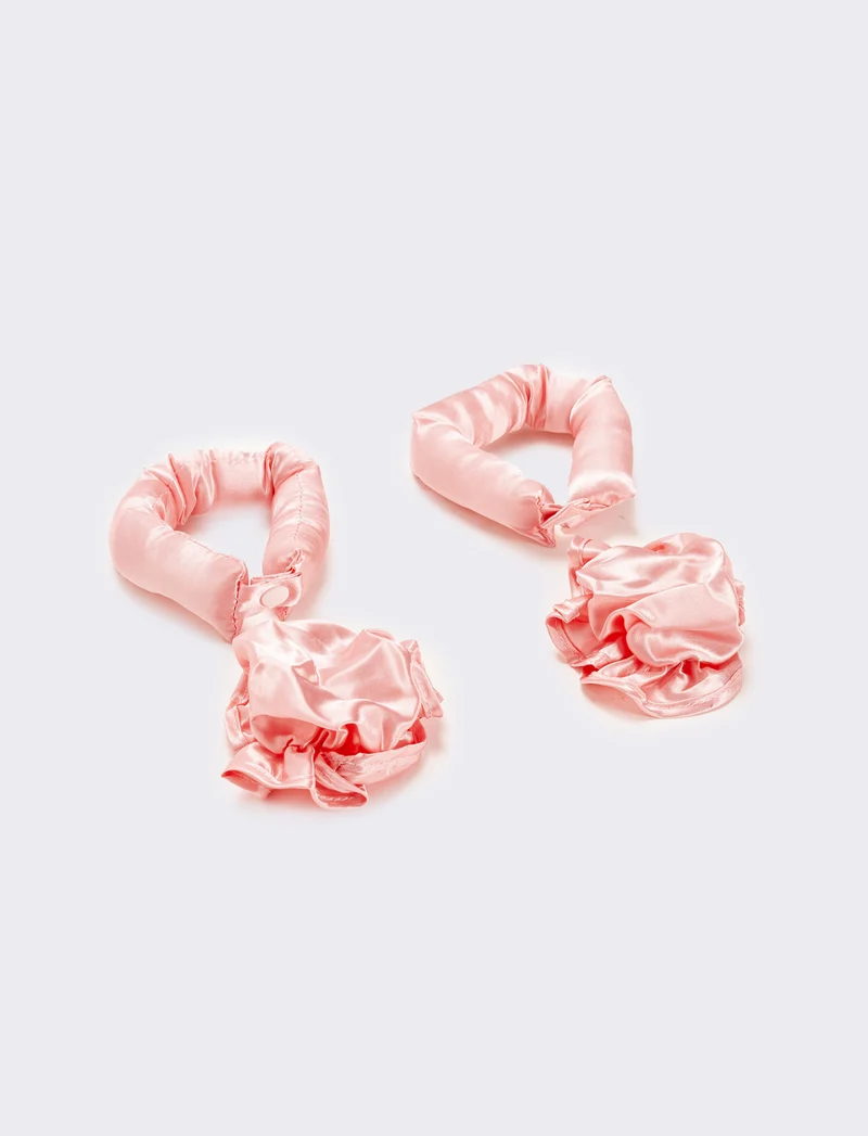 Bigodone set boccoli - Rosa