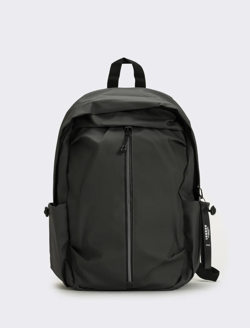 Zaino uomo con tasche e porta pc catarifrangente - Grigio
