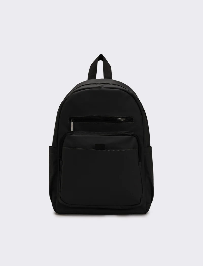 Zaino uomo con tasche e porta tablet - Nero