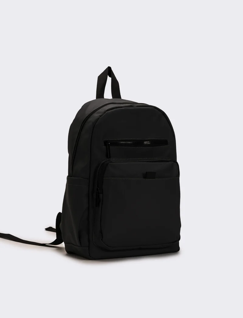 Zaino uomo con tasche e porta tablet - Nero