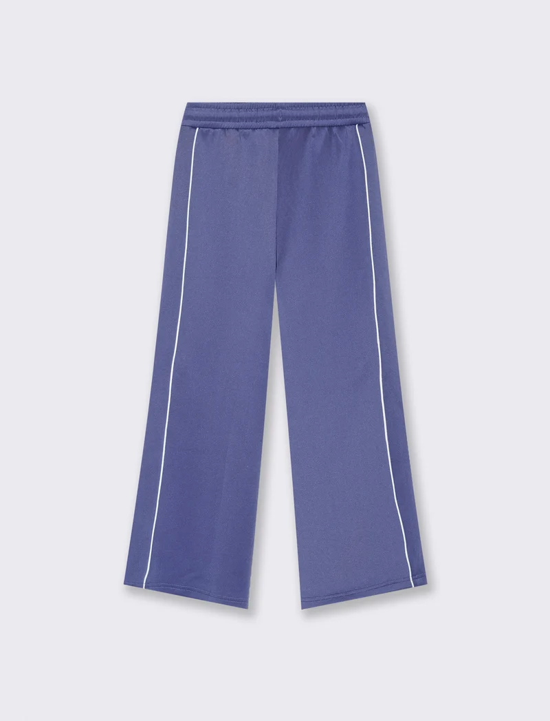 Jogger sport da bambina modello gamba larga con profili a contrasto. - Avion