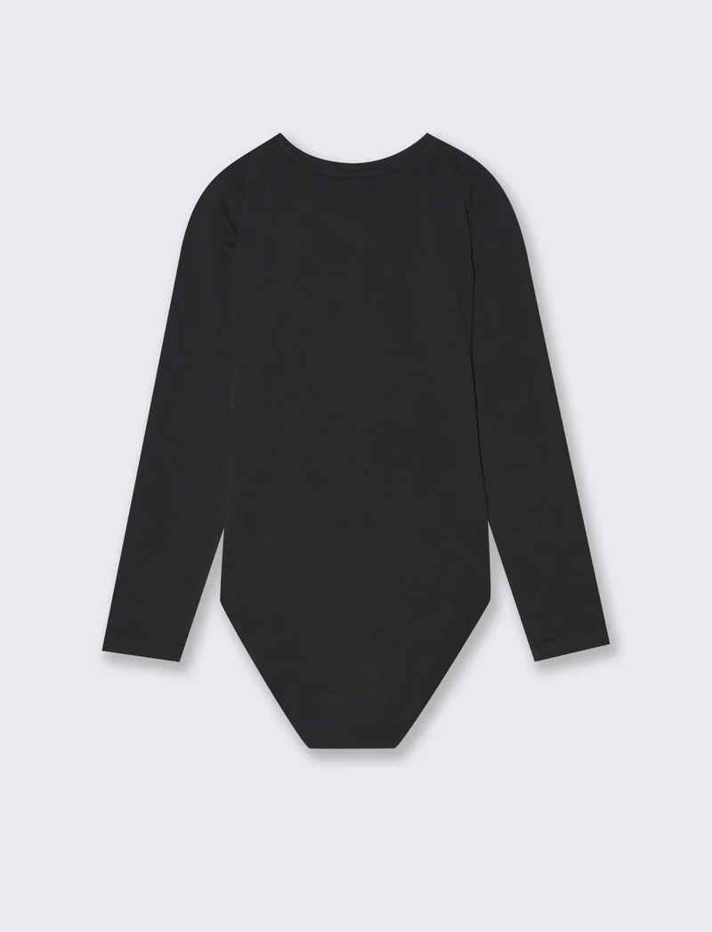Body arricciato - Nero