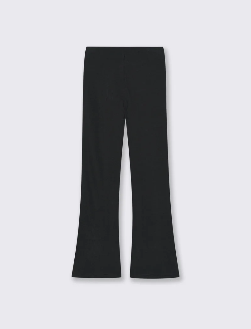 Leggings in costina - Nero