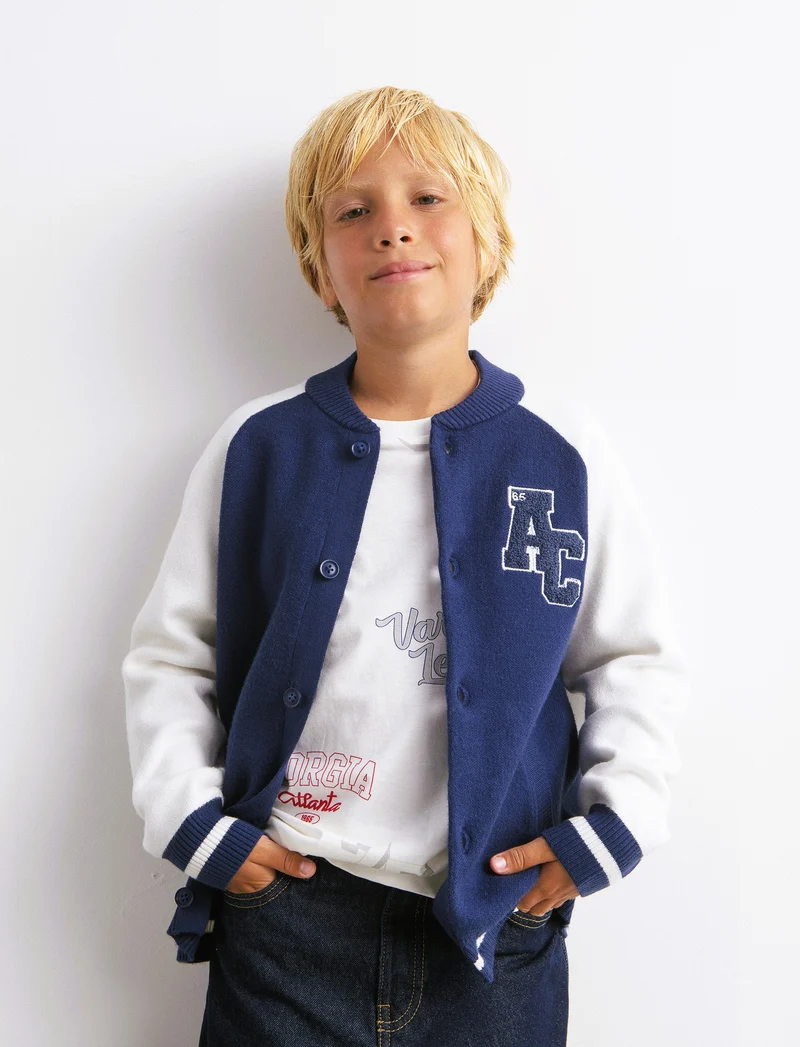 Maglione college. - Blu
