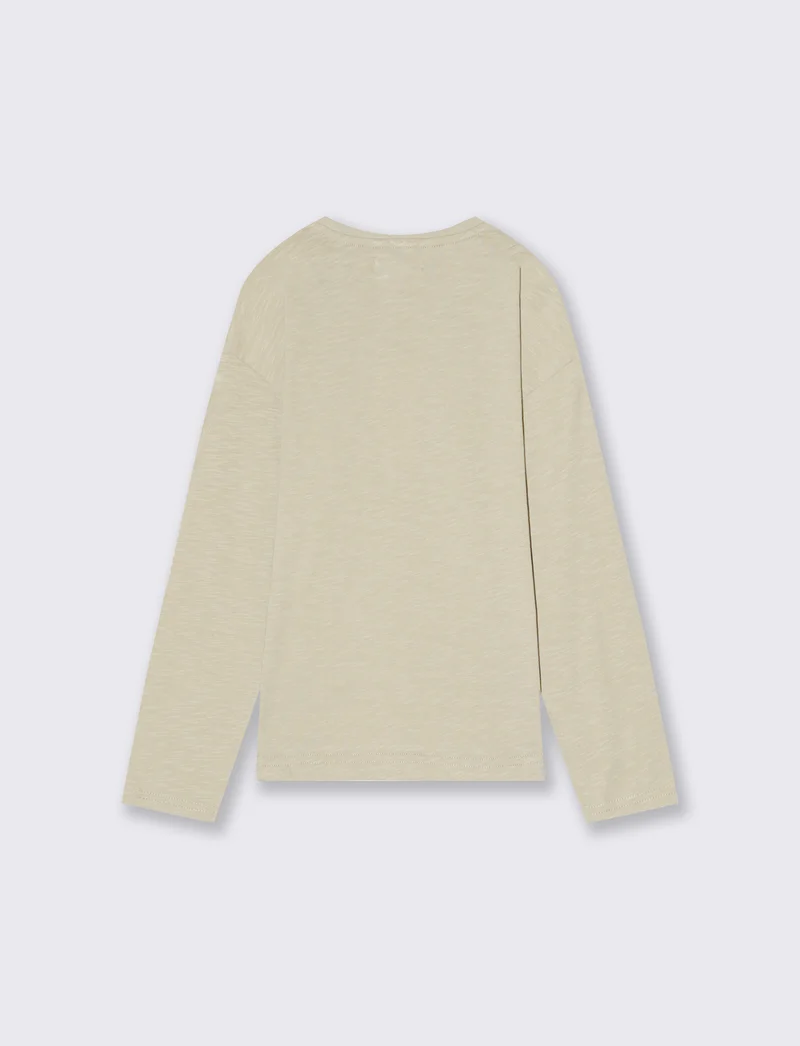 T-shirt maniche lunghe - Beige