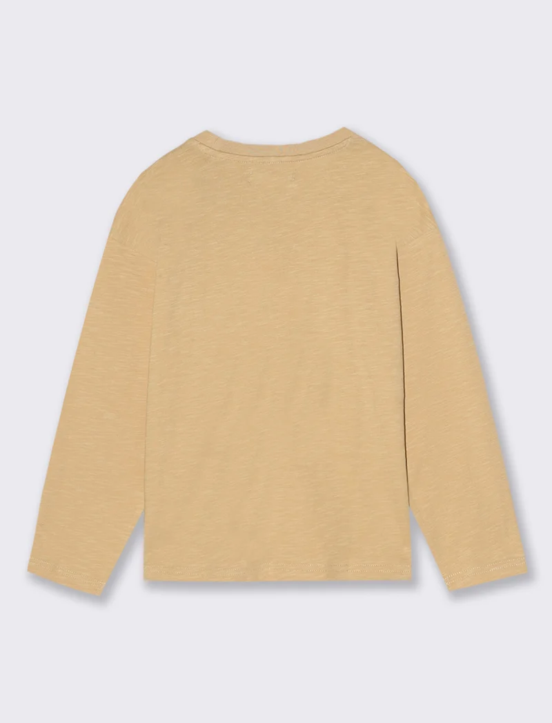 MAGLIA GIROCOLLO CON STAMPA - Beige