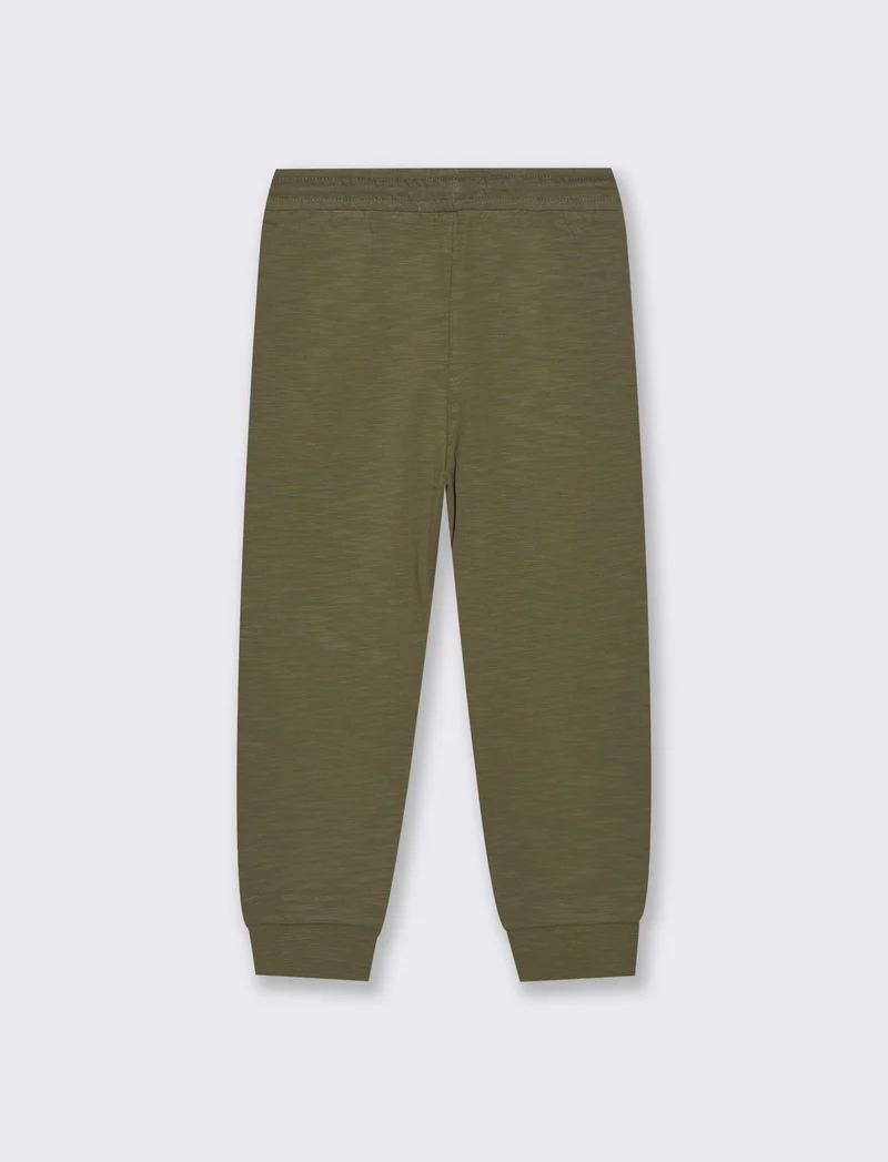 JOGGER COMFORT IN SLUB - Verde militare