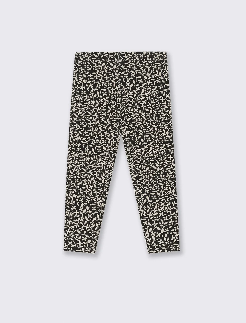 Leggings in cotone stretch - Nero