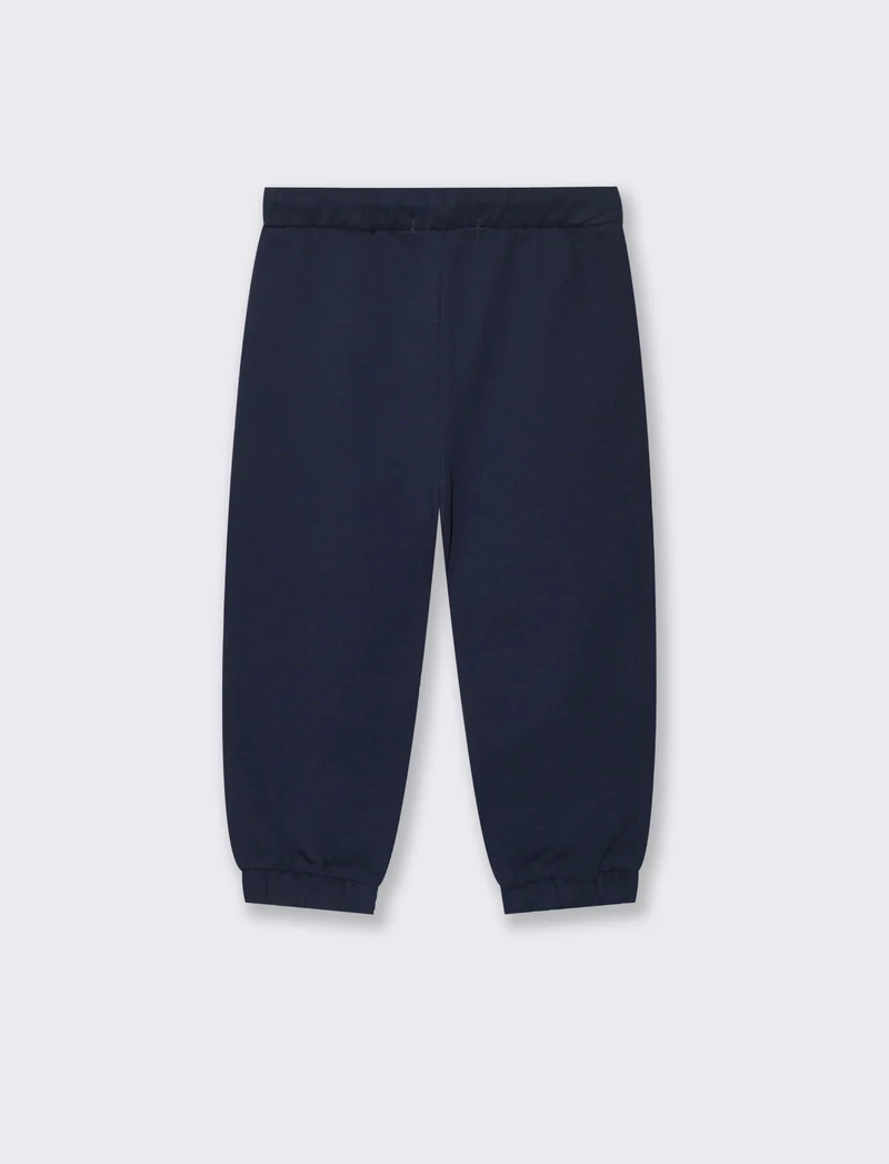 Jogger basico con stampa - Blu