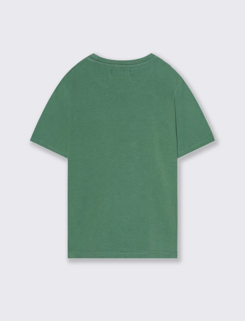 T-SHIRT GIROCOLLO CON TASCHINO - Verde