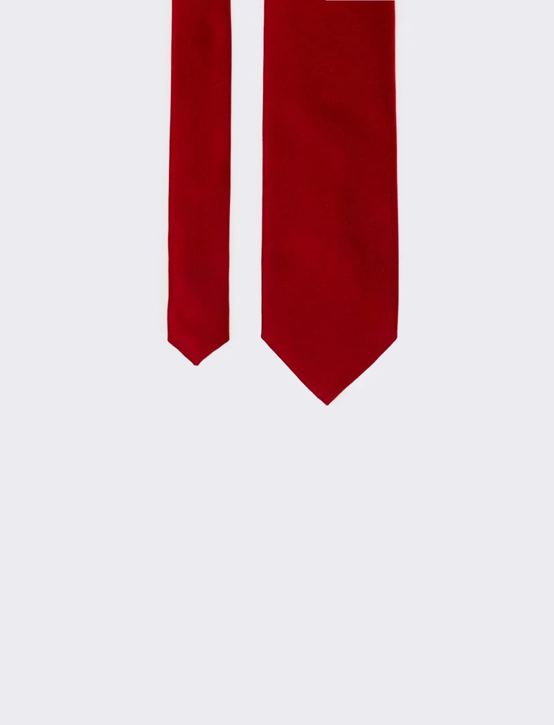 Cravatta uomo liscia 8cm - Rosso