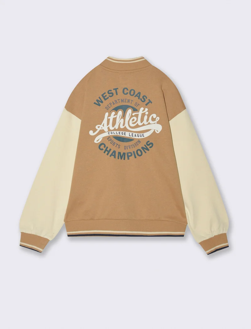 FELPA COLLEGE - Beige biscotto