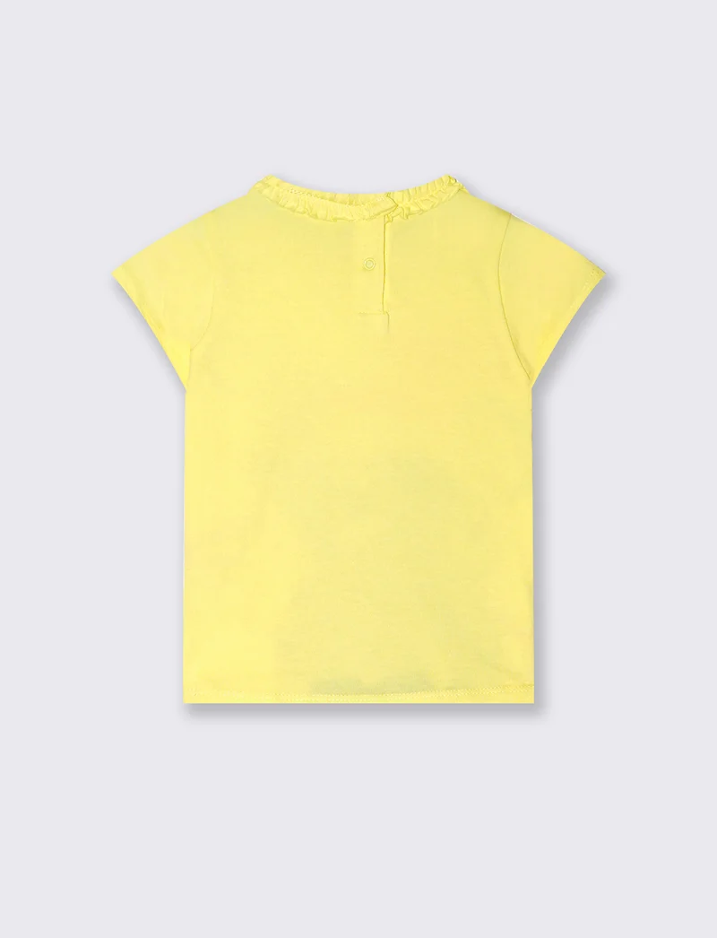 T shirt manica corta Disney da neonata - Giallo