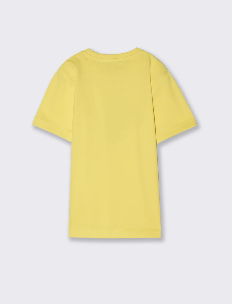 T-shirt con taschino da bambino - Giallo