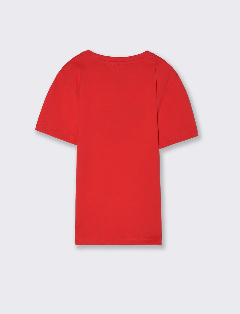 T-shirt con taschino da bambino - Rosso