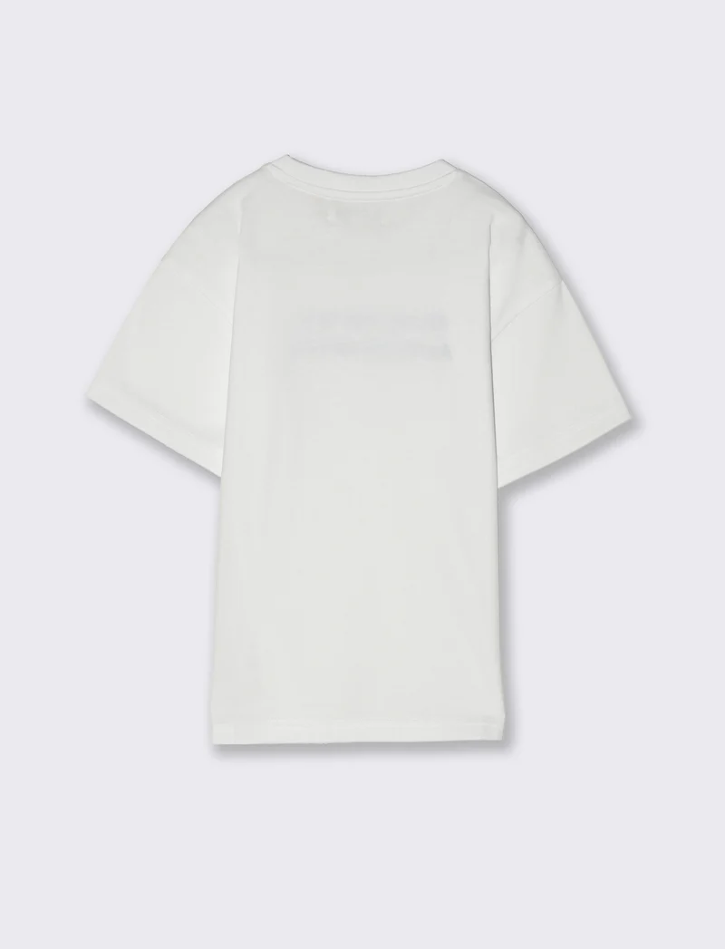 T-shirt con ricamo da bambino - Bianco