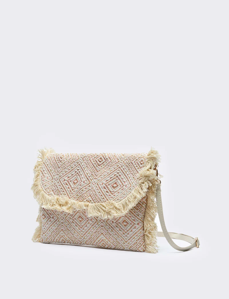 Pochette donna etnica con tracolla - Rosa