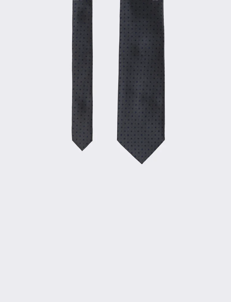Cravatta uomo fantasia 8cm - Grigio