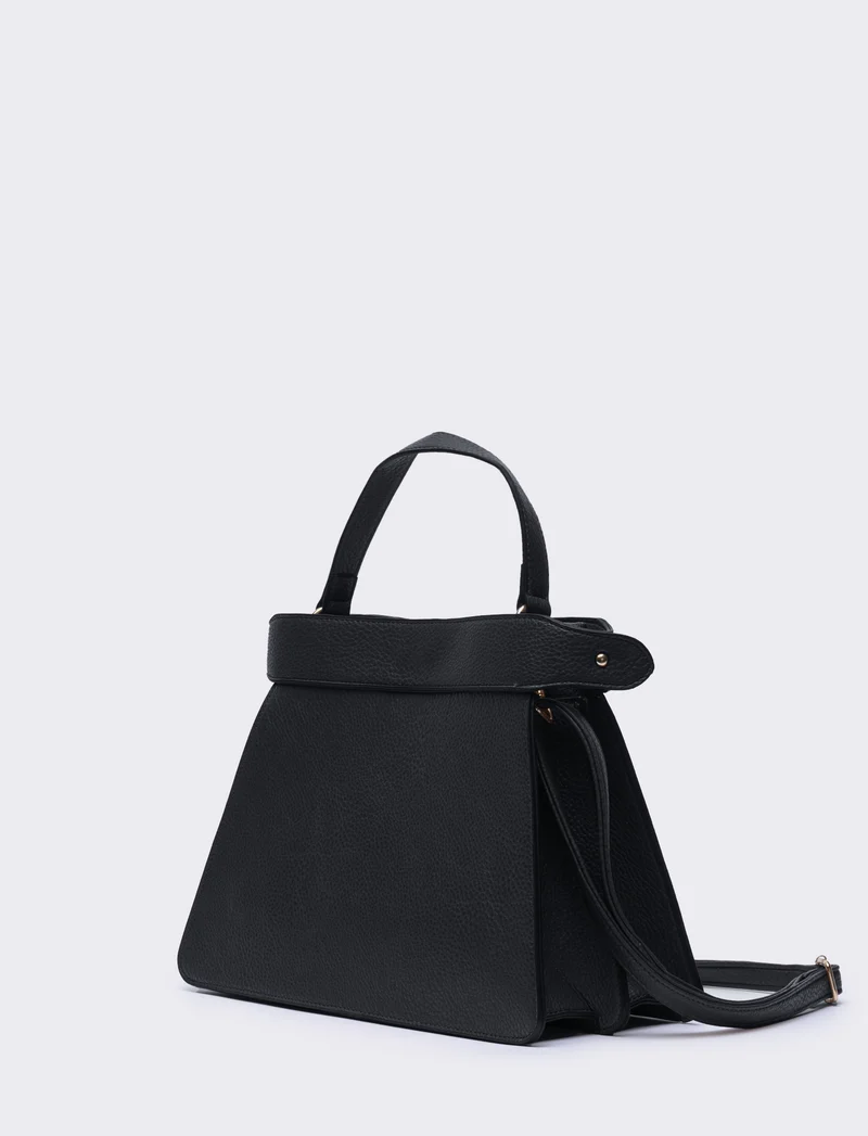 Borsa donna trapezio a mano 33l/24h/14p - Nero